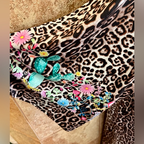 Fashion Express Leopard and Floral Print Kimono Size XL - Picture 3 of 5